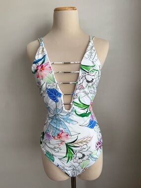 TiniBikini | Floral Print One Piece Swimsuit |Large